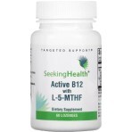 Вітамін B12 з L-5-MTHF, смак вишні, Active B12 With L-5-MTHF, Seeking Health, 60 жувальних таблеток: ціни та характеристики