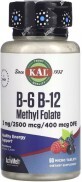 Вітаміни B6+B12 та метилфолат, смак ягід, B-6 B-12 Methyl Folate, KAL, 60 мікротаблеток