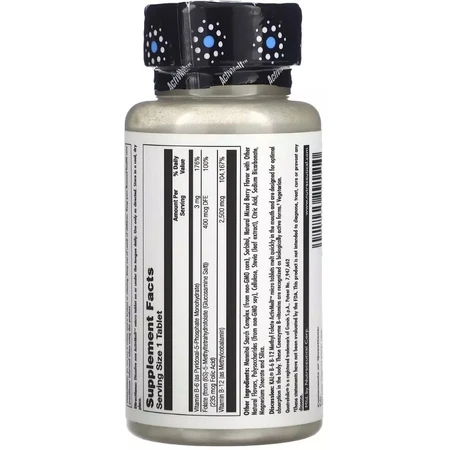 Витамины B6+B12 и метилфолат, вкус ягод, B-6 B-12 Methyl Folate, KAL, 60 микротаблеток: цены и характеристики