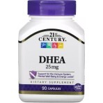 Дегідроепіандростерон, 25 мг, DHEA, 21st Century, 90 капсул: ціни та характеристики