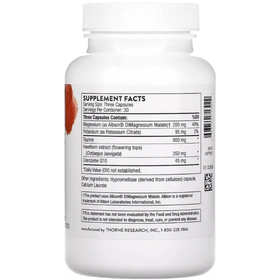 Комплекс для здоров'я серця з коензимом Q10 та глодом, Heart Health Complex with CoQ10 and Hawthorn, Thorne Research, 90 капсул: ціни та характеристики