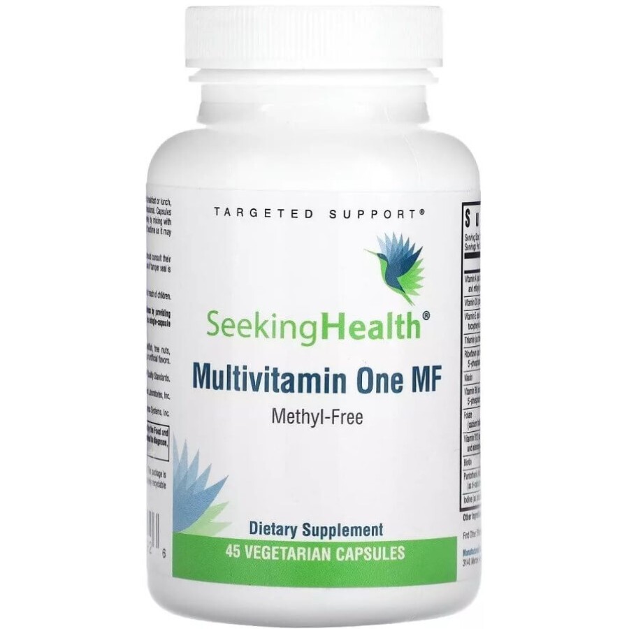 Мультивітаміни без метилу, Multivitamin One MF, Seeking Health, 45 вегетаріанських капсул: ціни та характеристики