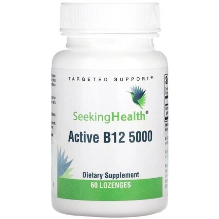Вітамін B12, 5000 мкг, Active B12 5000, Seeking Health, 60 жувальних таблеток