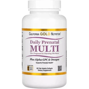 Мультивітаміни для вагітних, Prenatal MultiVitamin, California Gold Nutrition, 60 желатинових капсул