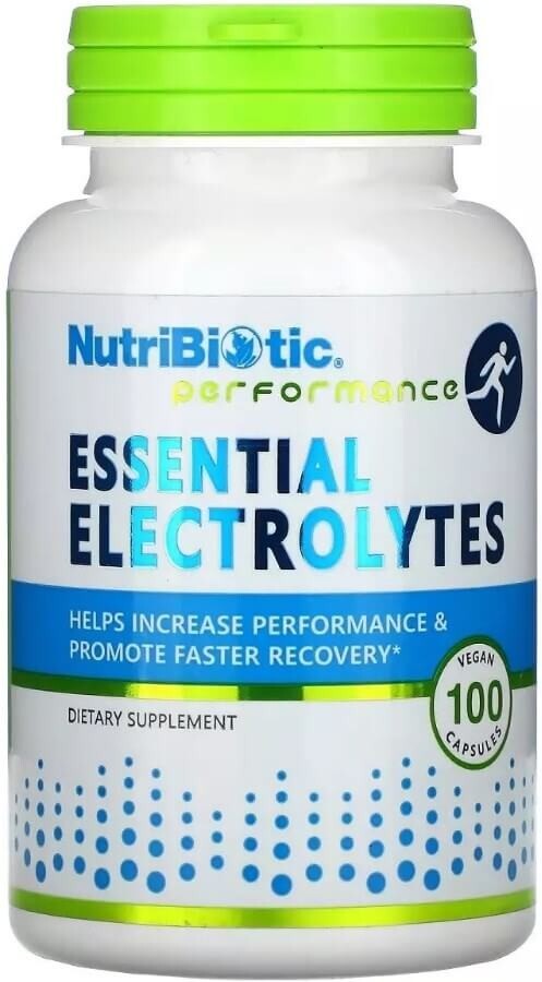Незаменимые электролиты, Essential Electrolytes, NutriBiotic, 100 вегетарианских капсул: цены и характеристики
