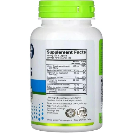Незаменимые электролиты, Essential Electrolytes, NutriBiotic, 100 вегетарианских капсул: цены и характеристики