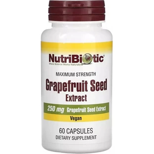 Екстракт насіння грейпфрута, 250 мг, Grapefruit Seed Extract, NutriBiotic, 60 капсул