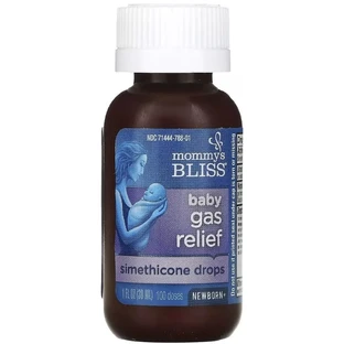 Капли от детских коликов, симетикон, вкус имбиря, Baby Gas Relief, Simethicone Drops, Mommy's Bliss, 30 мл