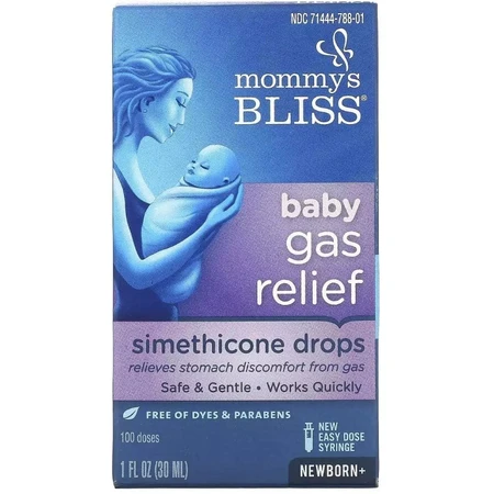 Капли от детских коликов, симетикон, вкус имбиря, Baby Gas Relief, Simethicone Drops, Mommy's Bliss, 30 мл: цены и характеристики
