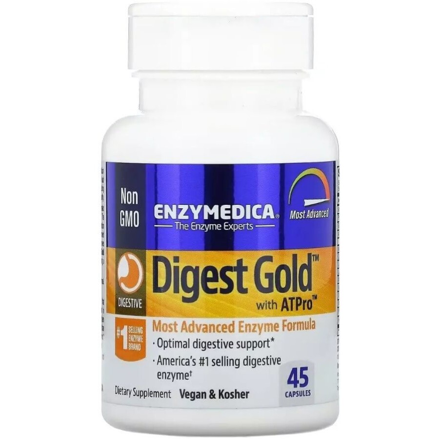 Травні ферменти, Digest Gold з ATPro, Enzymedica, 45 капсул: ціни та характеристики