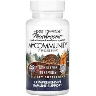 Поддержка иммунитета, комплекс из 17 грибов, Mushrooms, Comprehensive Immune Support, Fungi Perfecti, 60 капсул