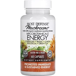 Гриби для посилення життєвої енергії, MycoBotanicals, Energy, Fungi Perfecti, 60 капсул