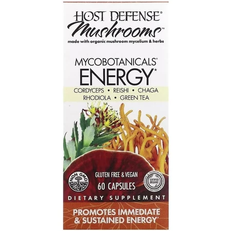 Гриби для посилення життєвої енергії, MycoBotanicals, Energy, Fungi Perfecti, 60 капсул: ціни та характеристики