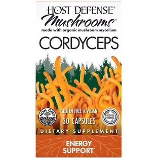 Гриби кордицепс, підтримка вироблення енергії, Cordyceps, Fungi Perfecti, 30 вегетаріанських капсул