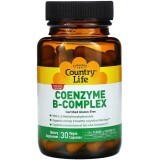 Коензим В-Комплексу, Coenzyme B-Complex, Country Life, 30 вегетаріанських капсул
