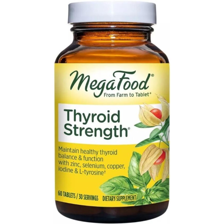 Сила щитовидної залози, Thyroid Strength, MegaFood, 60 таблеток: ціни та характеристики