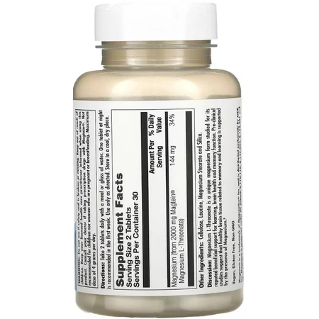 Магний L-Треонат, Think Magnesium L-Threonate, KAL, 60 таблеток: цены и характеристики