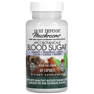 Грибы для нормализации уровня сахара, MycoBotanicals, Blood Sugar, Fungi Perfecti, 60 капсул