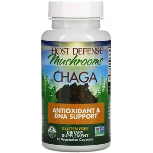 Чага, Chaga, Fungi Perfecti, 60 вегетаріанських капсул
