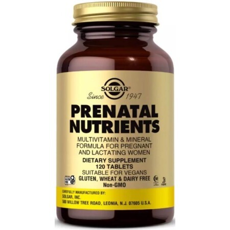 Мультивитамины для Беременных, Prenatal Nutrients, Solgar, 120 таблеток