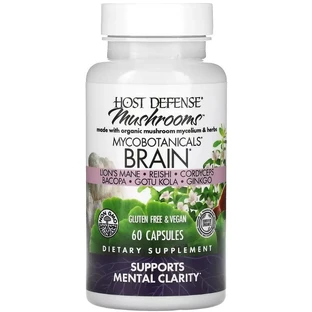 Гриби для здоров'я мозку, MycoBotanicals, Brain, Fungi Perfecti, 60 капсул
