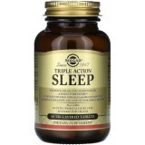Здоровый сон, замедленное тройное действие, Sleep, Triple Action, Solgar, 60 таблеток