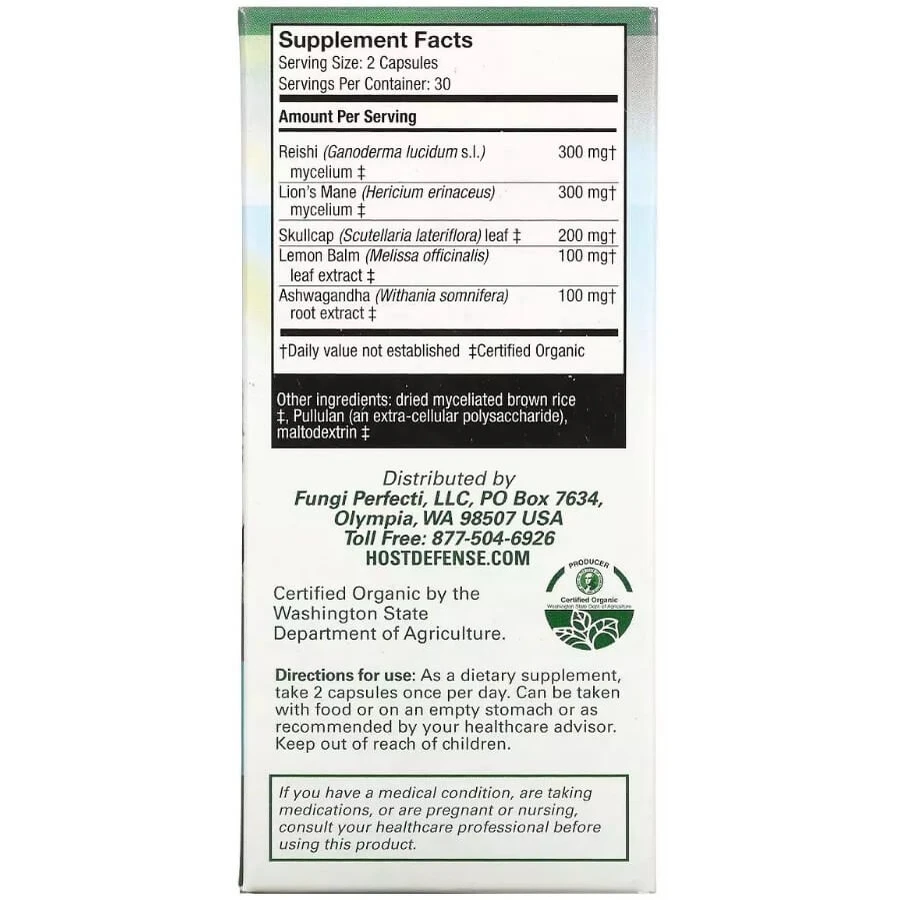 Грибы для снятия стресса, MycoBotanicals, Stress Decompress, Fungi Perfecti, 60 вегетарианских капсул: цены и характеристики