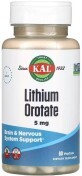 Літій оротат, 5 мг, Lithium Orotate, KAL, 60 вегетаріанських капсул