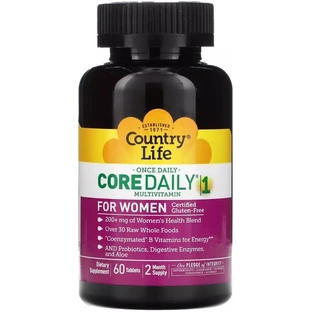 Мультивитамины для женщин, Core Daily-1 Multivitamin for Women, Country Life, 60 таблеток