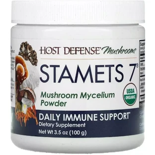 Щоденна підтримка імунітету, комплекс із 7 грибів, Stamets 7, Mushroom Mycelium Powder, Fungi Perfecti, 100 гр