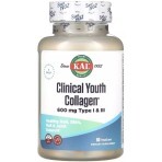 Колаген молодості, 600 мг, Clinical Youth Collagen, Type I&III, KAL, 60 вегетаріанських капсул: ціни та характеристики