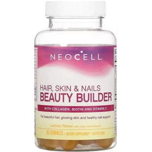 Комплекс краси з Колагеном, Вітаміном C та Біотином, смак лимона, Hair, Skin & Nails Beauty Builder, NeoCell, 60 жувальних цукерок