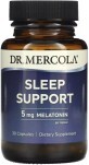 Поддержка сна с Мелатонином, 5 мг, Sleep Support, Dr. Mercola, 30 капсул
