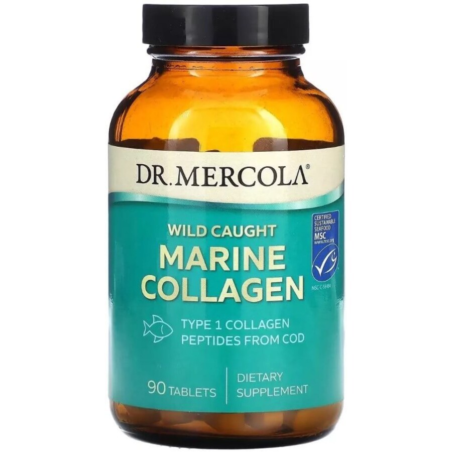 Морський колаген з дикої риби, Wild Caught Marine Collagen, Dr. Mercola, 90 таблеток: ціни та характеристики