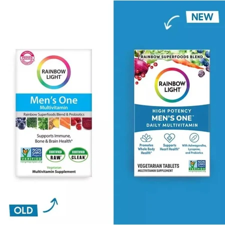 Мультивітаміни для чоловіків, Men's One, Rainbow Light, 30 таблеток: ціни та характеристики