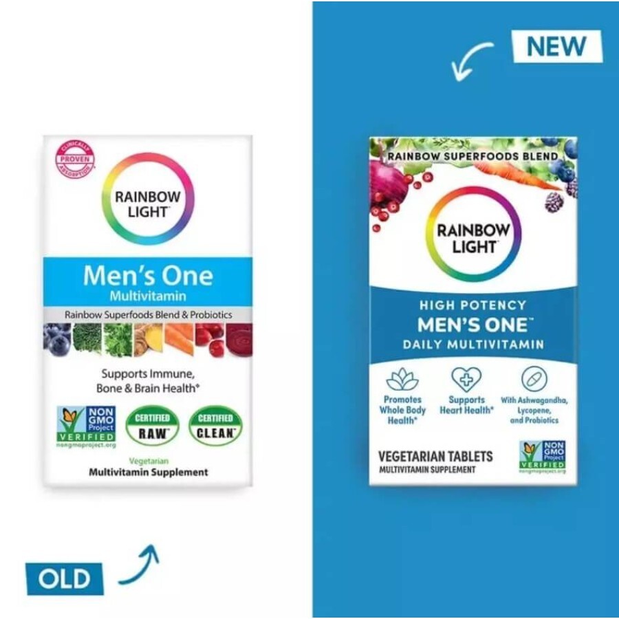 Мультивітаміни для чоловіків, Men's One, Rainbow Light, 30 таблеток: ціни та характеристики