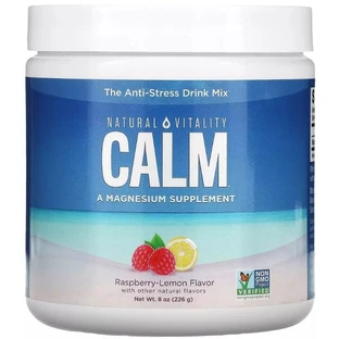 Антистрессовый напиток, вкус малина лимон, CALM, Powder Raspberry Lemon, Natural Vitality, 226 гр
