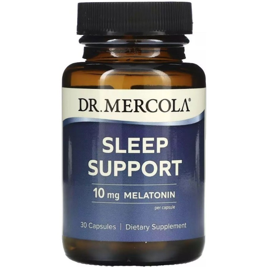 Поддержка сна с Мелатонином, 10 мг, Sleep Support, Dr. Mercola, 30 капсул: цены и характеристики