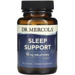 Підтримка сну з Мелатоніном, 10 мг, Sleep Support, Dr. Mercola, 30 капсул: ціни та характеристики