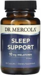 Поддержка сна с Мелатонином, 10 мг, Sleep Support, Dr. Mercola, 30 капсул