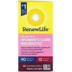 Пробиотик для женщин, 90 млрд КОЕ, Ultimate Flora, Women's Care Probiotic, Renew Life, 30 вегетарианских капсул: цены и характеристики