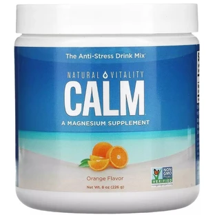 Антистрессовый напиток, вкус апельсина, CALM, Orange, Natural Vitality, 226 гр