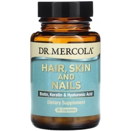 Здоровье волос, кожи и ногтей, Hair, Skin and Nails, Dr. Mercola, 30 капсул