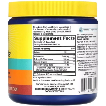Підтримка слизової оболонки кишечника, IntestiNew, Intestinal Lining Support Formula, Renew Life, 162 г: ціни та характеристики