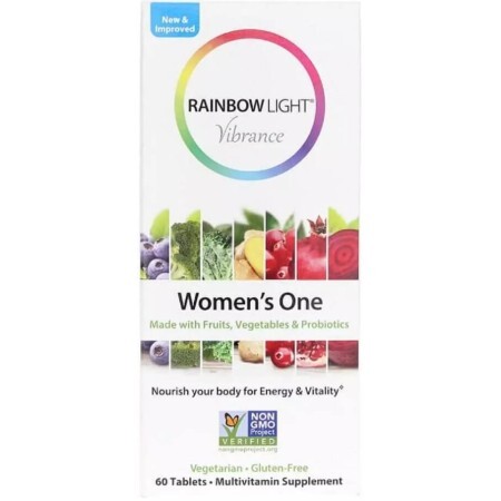Поливитамины Для Женщин, Women's One Vibrance, Rainbow Light, 60 таблеток