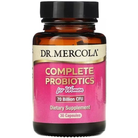 Полноценные пробиотики для женщин, 70 миллиардов КОЕ, Complete Probiotics for Women, 70 Billion CFU, Dr. Mercola, 30 капсул