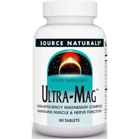 Ультра Магний и Витамин В6, Ultra-Mag, Source Naturals, 60 таблеток