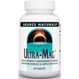 Ультра Магній та Вітамін В6, Ultra-Mag, Source Naturals, 60 таблеток