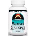 Магній Бісгліцинат, Magnesium Bis-Glycinate, Source Naturals, 60 таблеток: ціни та характеристики