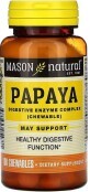 Папайя, комплекс пищеварительных ферментов, Papaya, Digestive Enzyme Complex, Mason Natural, 100 жевательных таблеток